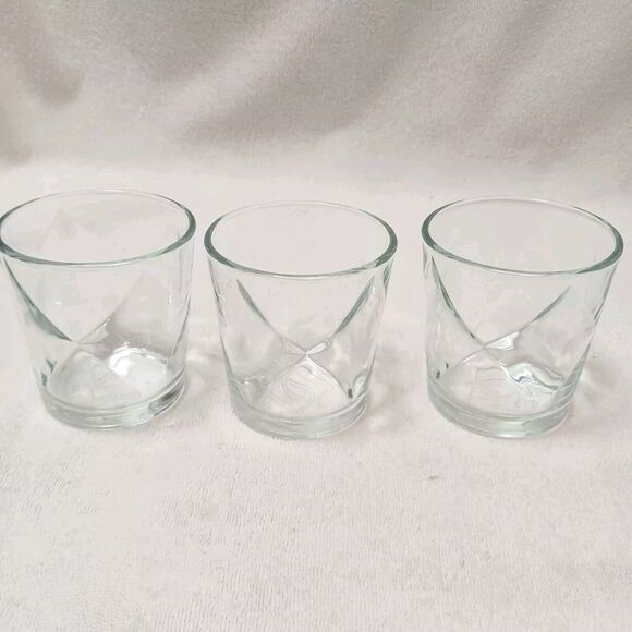 3 Vintage DOUBLE DUTCH Low ball Whiskey Glasses Diamond DD Classy Luxury Collect - Picture 5 of 16